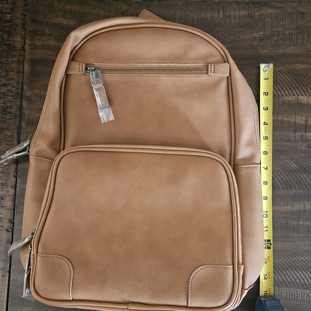 Tan Leather Backpack - Picture 4 of 9